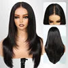 Ready to Ship Layer Cut Wigs Chocolate Brown Colored Straight 5x5 Glueless Human Hair Wig Wear & Go Layered Hair Cut Lace Wig