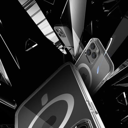 Hard Crystal Original Magnectic Case For iPhone 13 12 11 14 15 16Pro Max XSMAX XR SE 7 8Plus For Magsafe Wireless Charging Cover