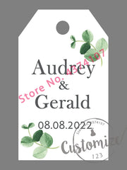 100 pcs/ set Personalised Gift Tags, Gift Tags, Handwritten Kraft Wedding Favour Label Custom