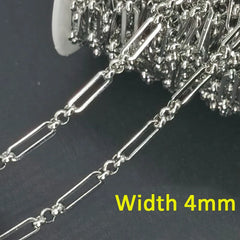 1meter Stainless Steel Necklace Chain for Jewelry Making DIY 1:3 NK Rolo Cable Link Curb Chains Thick Chain Bracelet Accessories