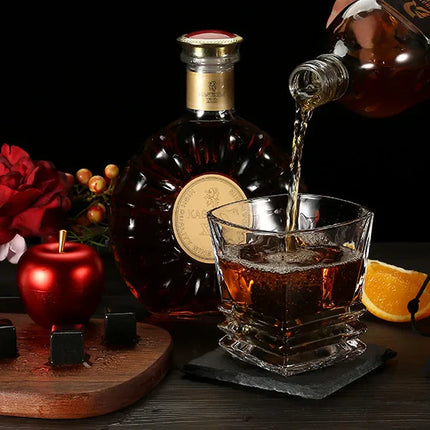 Whiskey Stones & Glasses Set, Granite Ice Cube For Whisky, Whisky Chilling Rocks In Wooden Box, Best Gift For Dad Husband Men