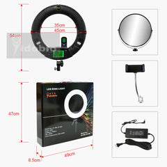 96W Yidoblo FE-480II Dimmable Bi-color Ring Light 480 LED Video Continue Lamp LCD Video lamp Lighting + 2m standing + handbag