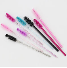 ANNAFRIS 50Pcs  Disposable Eyelash  Brush Soft Head Crystal Eyebrow Brush Lash Extension Brush  Mascara Wand Makeup Tool