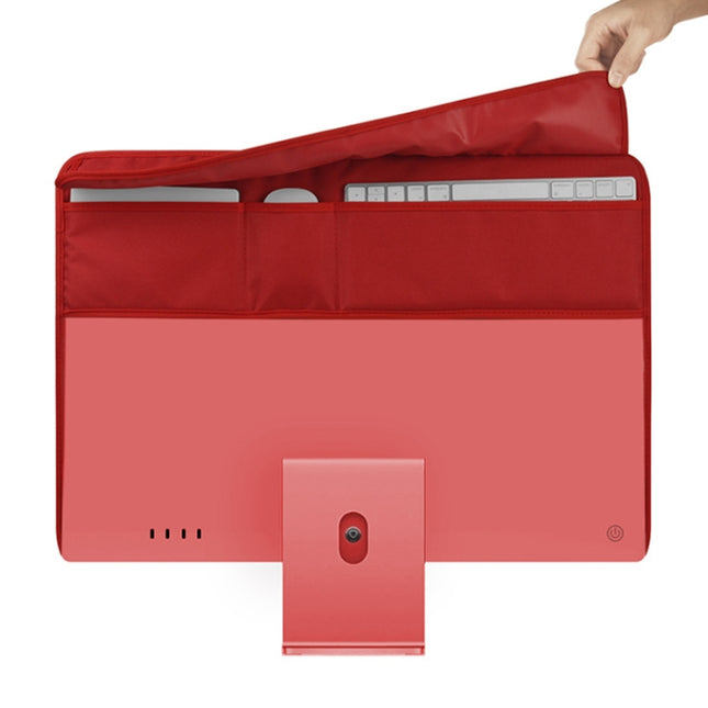 For 24 inch Apple iMac Portable Dustproof Cover Desktop Apple Computer LCD Monitor Cover with Storage Bag, 24 inch (Blue), 24 inch (Purple), 24 inch (Red), 24 inch (Black), 24 inch (Grey)