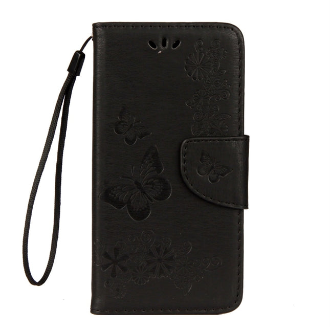 For Huawei  P9 Lite Mini Vintage Embossed Floral Butterfly Pattern Horizontal Flip Leather Case with Card Slot & Holder & Wallet & Lanyard , For P9 Lite Mini