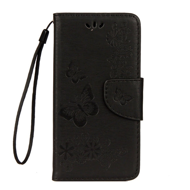For Huawei  P9 Lite Mini Vintage Embossed Floral Butterfly Pattern Horizontal Flip Leather Case with Card Slot & Holder & Wallet & Lanyard , For P9 Lite Mini