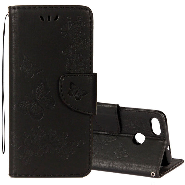 For Huawei  P9 Lite Mini Vintage Embossed Floral Butterfly Pattern Horizontal Flip Leather Case with Card Slot & Holder & Wallet & Lanyard , For P9 Lite Mini