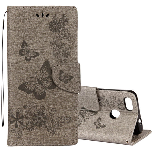 For Huawei  P9 Lite Mini Vintage Embossed Floral Butterfly Pattern Horizontal Flip Leather Case with Card Slot & Holder & Wallet & Lanyard , For P9 Lite Mini