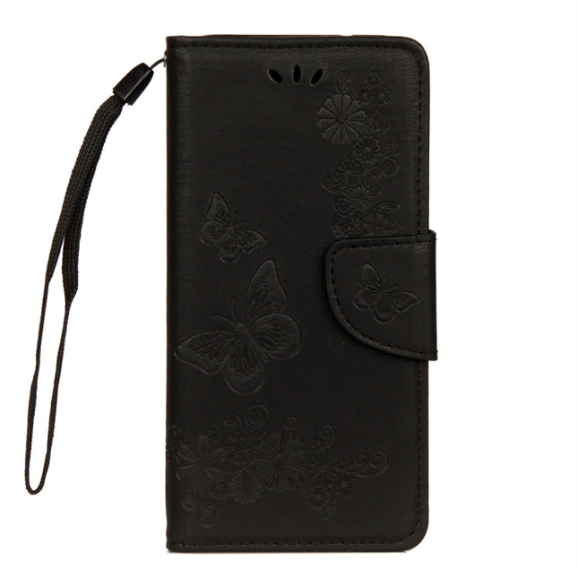 For Huawei  P20 Lite Vintage Embossed Floral Butterfly Pattern Horizontal Flip Leather Case with Card Slot & Holder & Wallet & Lanyard , For P20 Lite