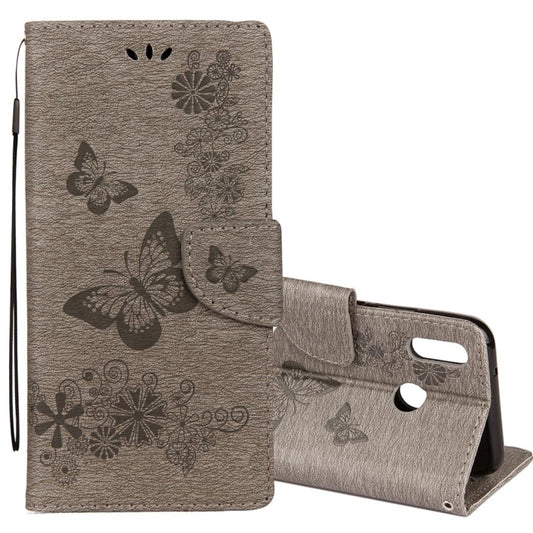 For Huawei  P20 Lite Vintage Embossed Floral Butterfly Pattern Horizontal Flip Leather Case with Card Slot & Holder & Wallet & Lanyard , For P20 Lite