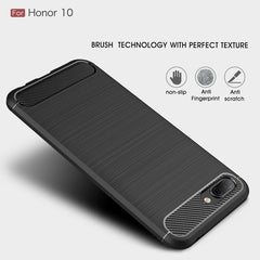 Brushed Texture Carbon Fiber Shockproof TPU Case for Huawei Honor 10, Huawei Honor 10