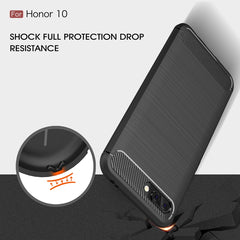 Brushed Texture Carbon Fiber Shockproof TPU Case for Huawei Honor 10, Huawei Honor 10