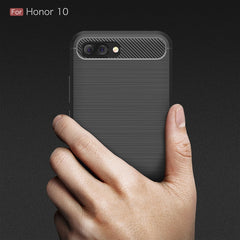 Brushed Texture Carbon Fiber Shockproof TPU Case for Huawei Honor 10, Huawei Honor 10