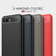 Brushed Texture Carbon Fiber Shockproof TPU Case for Huawei Honor 10, Huawei Honor 10