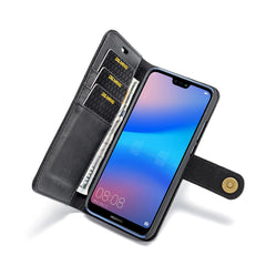 Crazy Horse Texture Flip Detachable Magnetic Leather Case for Huawei P20 Lite, with Holder & Card Slots & Wallet, Huawei P20 Lite