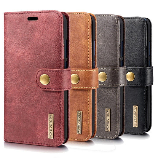 Crazy Horse Texture Flip Detachable Magnetic Leather Case for Huawei P20 Lite, with Holder & Card Slots & Wallet