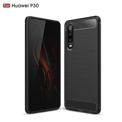 Brushed Texture Carbon Fiber Shockproof TPU Case for Huawei P30