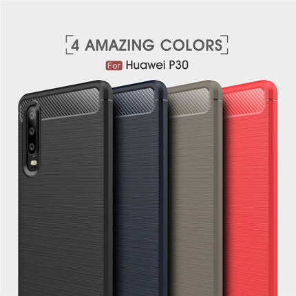 Brushed Texture Carbon Fiber Shockproof TPU Case for Huawei P30