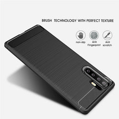 Brushed Texture Carbon Fiber Shockproof TPU Case for Huawei P30 Pro, Huawei P30 Pro