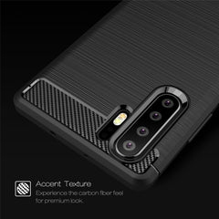 Brushed Texture Carbon Fiber Shockproof TPU Case for Huawei P30 Pro, Huawei P30 Pro