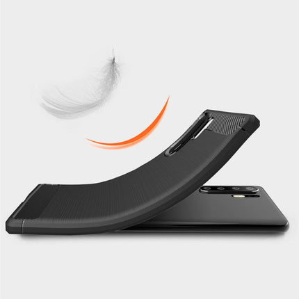 Brushed Texture Carbon Fiber Shockproof TPU Case for Huawei P30 Pro