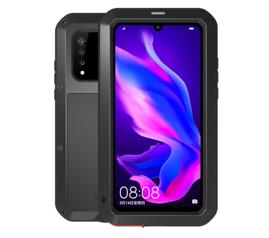 LOVE MEI Powerful Dustproof Shockproof Splashproof Metal + Silicone Combination Case for Huawei P30 Lite, Huawei P30 Lite