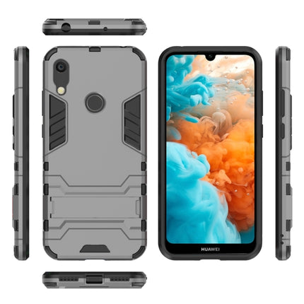 Shockproof PC + TPU Case for Huawei Y6 (2019), with Holder, For Huawei Y6 (2019), For Huawei  Y6 (2019)
