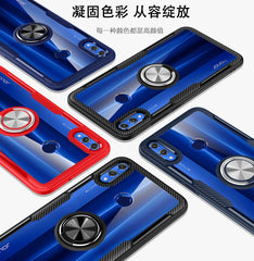 Scratchproof TPU + Acrylic Ring Bracket Protective Case for Huawei Honor 8X, Huawei Honor 8X