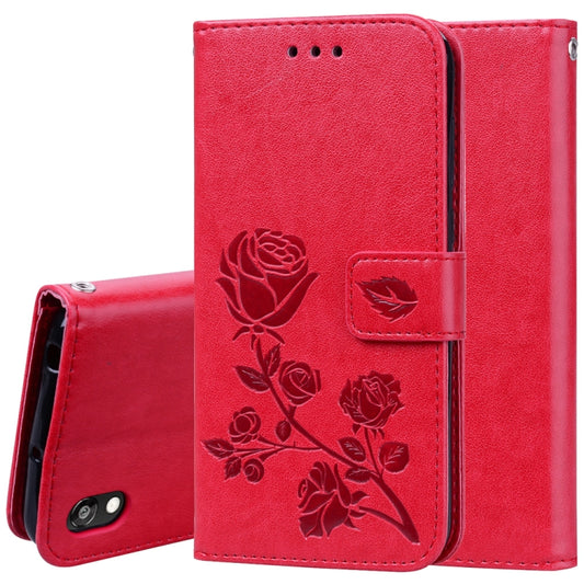 Rose Embossed Horizontal Flip PU Leather Case for Huawei Honor 8S / Y5 (2019), with Holder & Card Slots & Wallet