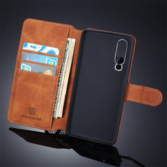 DG.MING Retro Oil Side Horizontal Flip Protective Case for Huawei P30, with Holder & Card Slots & Wallet, Huawei P30