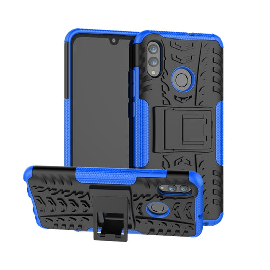 Tire Texture TPU+PC Shockproof Case for Huawei Honor 10 Lite / P Smart (2019), with Holder, For Honor 10 Lite