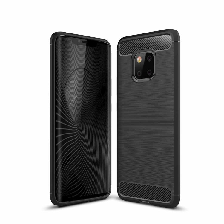 Brushed Texture Carbon Fiber Shockproof TPU Case for Huawei Mate 20 Pro, For Mate 20 Pro, For Huawei Mate 20 Pro