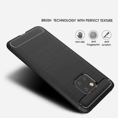 Brushed Texture Carbon Fiber Shockproof TPU Case for Huawei Mate 20 Pro, For Mate 20 Pro, For Huawei Mate 20 Pro