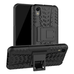 Shockproof  PC + TPU Tire Pattern Case for Huawei Honor 8s, with Holder, For Huawei Honor 8s