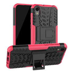 Shockproof  PC + TPU Tire Pattern Case for Huawei Honor 8s, with Holder, For Huawei Honor 8s