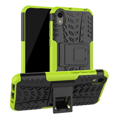 Shockproof  PC + TPU Tire Pattern Case for Huawei Honor 8s, with Holder, For Huawei Honor 8s