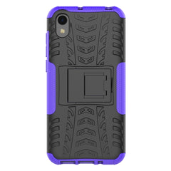 Shockproof  PC + TPU Tire Pattern Case for Huawei Honor 8s, with Holder, For Huawei Honor 8s