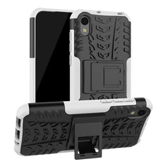 Shockproof  PC + TPU Tire Pattern Case for Huawei Honor 8s, with Holder, For Huawei Honor 8s