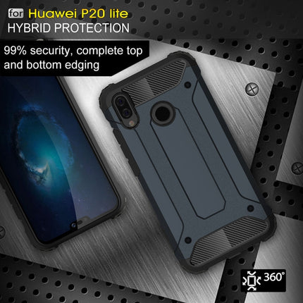 For Huawei  P20 Lite Full-body Rugged TPU + PC Combination Back Cover Case
