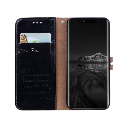 Business Style Oil Wax Texture Horizontal Flip Leather Case for Huawei Mate 20 Pro, with Holder & Card Slots & Wallet