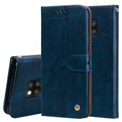 Business Style Oil Wax Texture Horizontal Flip Leather Case for Huawei Mate 20 Pro, with Holder & Card Slots & Wallet, For Huawei Mate 20 Pro