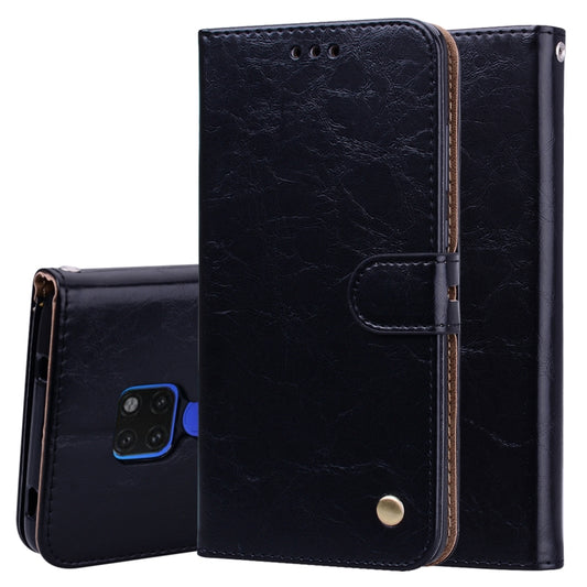 Business Style Oil Wax Texture Horizontal Flip Leather Case for Huawei Mate 20, with Holder & Card Slots & Wallet, For Huawei Mate 20