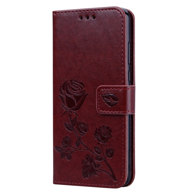 Rose Embossed Horizontal Flip PU Leather Case for Huawei P20, with Holder & Card Slots & Wallet