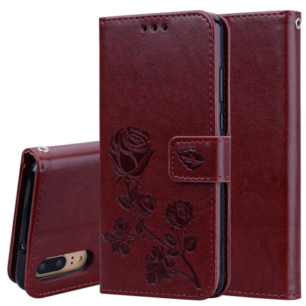 Rose Embossed Horizontal Flip PU Leather Case for Huawei P20, with Holder & Card Slots & Wallet