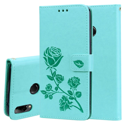 Rose Embossed Horizontal Flip PU Leather Case for Huawei Y9 (2019), with Holder & Card Slots & Wallet