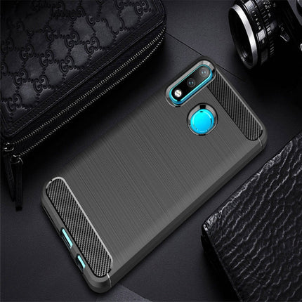 Brushed Texture Carbon Fiber TPU Case for Huawei P30 Lite
