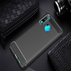 Brushed Texture Carbon Fiber TPU Case for Huawei P30 Lite, Huawei P30 Lite