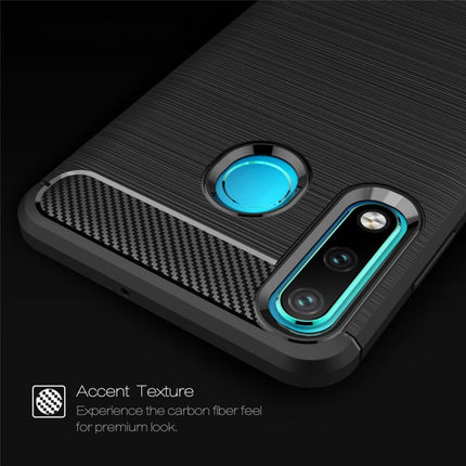Brushed Texture Carbon Fiber TPU Case for Huawei P30 Lite
