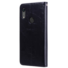 Business Style Oil Wax Texture Horizontal Flip Leather Case for Huawei Y6 (2019) / Honor 8A, with Holder & Card Slots & Wallet, For Huawei Honor 8A, For Huawei Y6 (2019) / Honor 8A