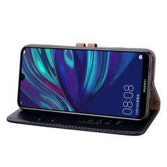 Business Style Oil Wax Texture Horizontal Flip Leather Case for Huawei Y7 (2019), with Holder & Card Slots & Wallet, For Huawei Y7 (2019)